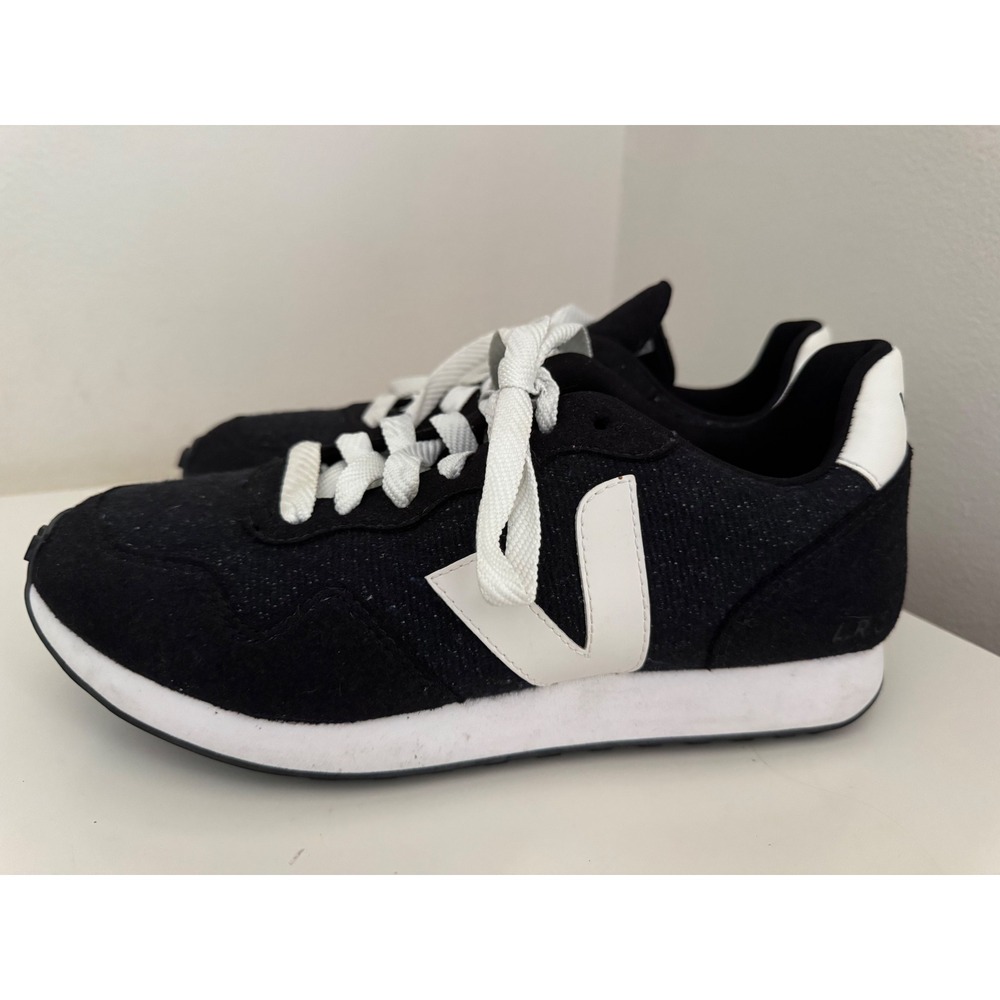 Veja Rio Branco Black White Hexamesh Suede Sneakers Womens 9.5 EUR 41